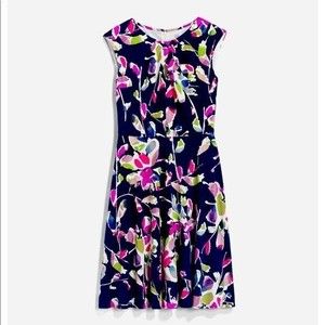NWT Wisp Stitch Fix Ceena Jersey Knit Dress Sz 12 Fit & Flare Navy Floral